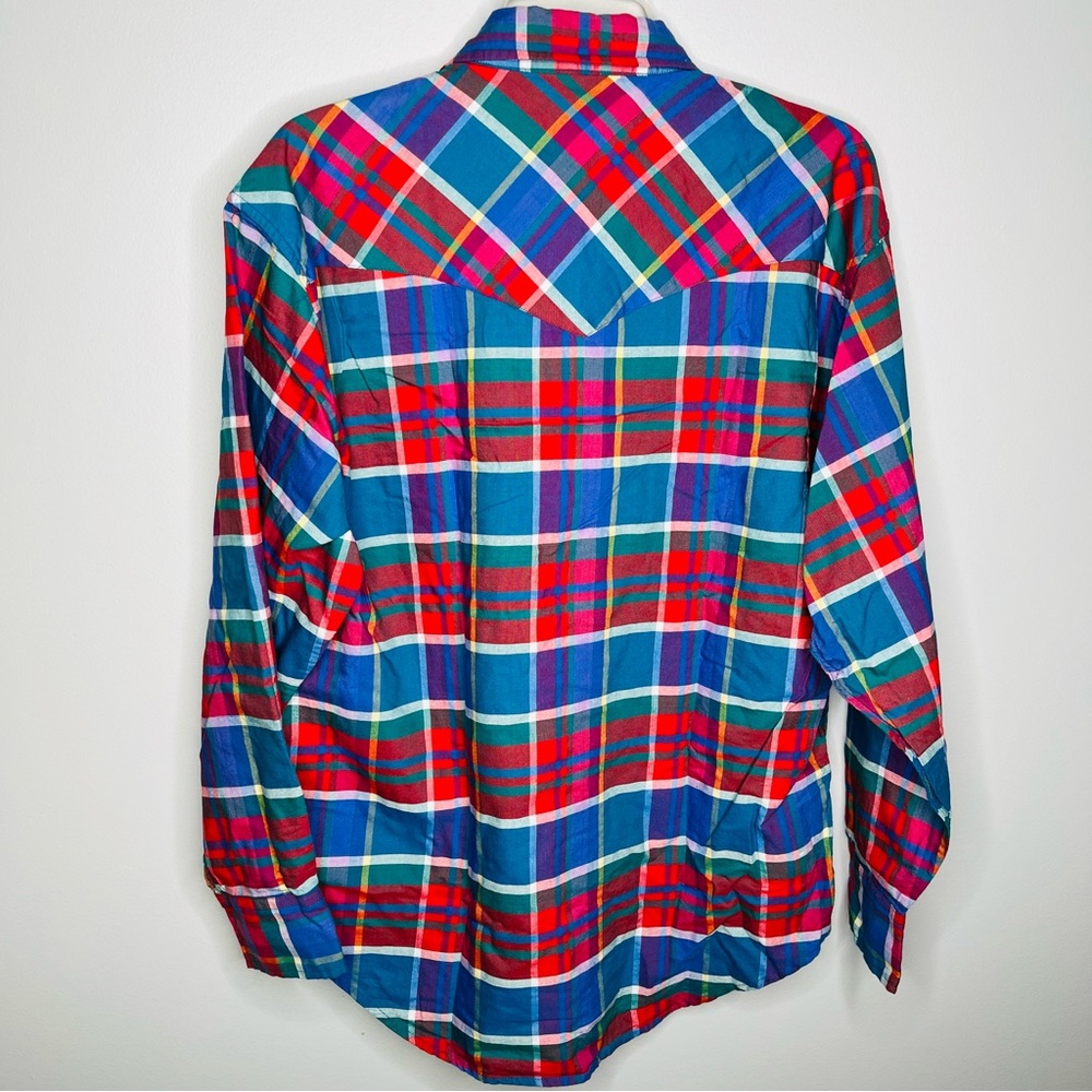 PENDLETON SHIRT - BUTTON Down Bright Plaid Collar… - image 3